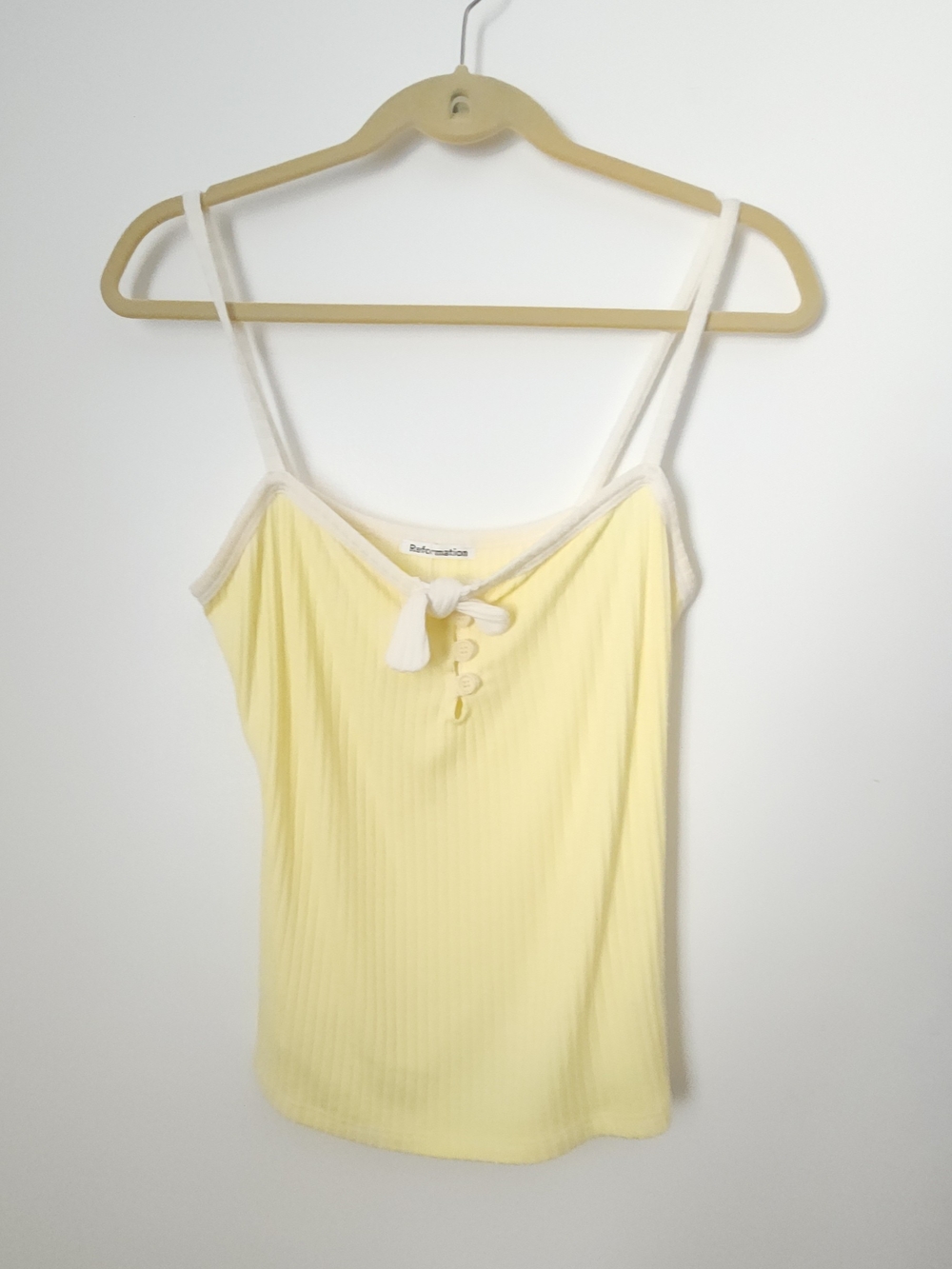 Reformation Yellow Ribbed Tank Top - Picture 3 of 5